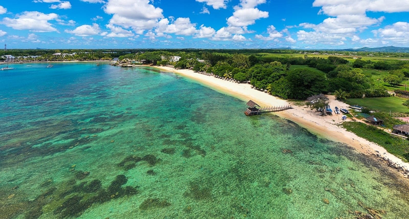 Aerial view of Turtle Bay and the Maritim Resort