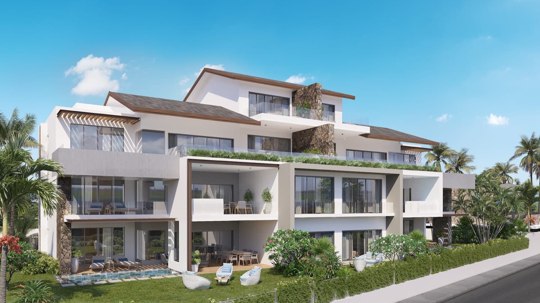Apartment blocks, exterior view